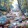 Along the Kancamagus - 12x16 pastel;  For purchase, contact the artist