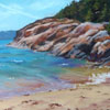 Sand Beach Acadia - 12 x 16 pastel; For purchase, contact the artist